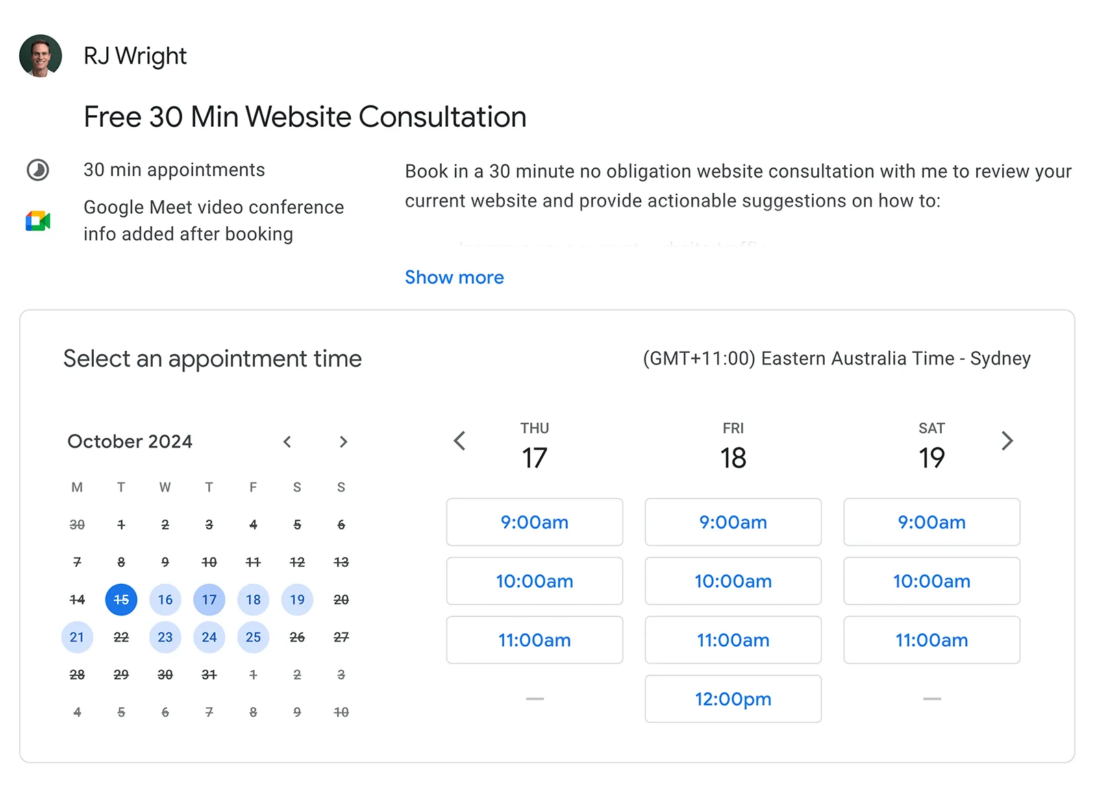 Scheduling a consultation call